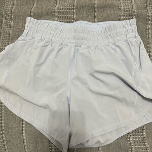 Lululemon Track That High Rise Lined Shorts 5” Medium Blue